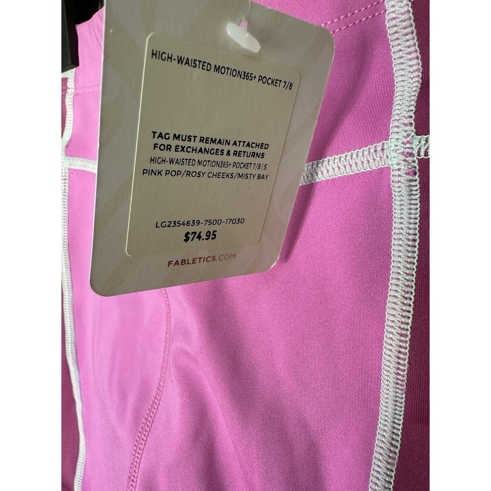 2 pairs* Fabletics PureLuxe Floral & Motion365+ Pink Leggings Bundle NWT Size S - Picture 12 of 12